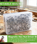 370 Piece Job Site Staple 410 Stainless Steel Number 8 By 3/4 Inch Hex Washer Head Self Drilling Screw Kit With 185 Washers And Magnetic Socket Bit In Durable Clear Case