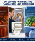 Upgraded Refrigerator Damper Assembly And Air Damper Control Replacement For White Models Featuring No Fuss Setup And Rock Solid Temperature Management That Keeps Your Chill When Heat Spikes, installed in fridge.
