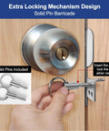 Heavy Duty Security Strike Plate With Integrated Anti Kick Barricade Pins For Badass Front Door Reinforcement And Double Layer Home Protection That Locks Everything Down Tight, showing locking mechanism close-up.