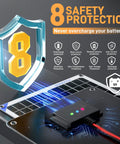 High Efficiency Monocrystalline Solar Trickle Charger Maintainer with safety features for 12V battery protection