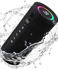 Roar 3 Bass-Boosted Portable Bluetooth Speaker With 20W Thumpin Bass, JIKE Bass Enhancement, IPX6 Waterproof, RGB lights, black exterior