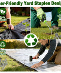 Set Of 150 Heavy Duty Circle Top Landscape Fabric Stakes And Pins 6 Inch Galvanized Weed Barrier Stakes With Removal Tool Reusable Garden Staples For Weed Barrier Fabric