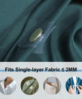 40 Piece Sew In Magnetic Snap Closures For Thin Fabric Up To 2 Mm on green fabric with invisible PVC magnet for easy sewing.