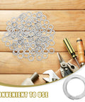 100 Pcs M8 Stainless Steel Split Ring Lock Washers Kit For Bolts And Machinery Fastening Applications Heavy Duty Spring Metal Washers For Auto DIY Projects Tools And Equipment, assorted washers on wood