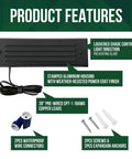 Low Voltage LED Step Lights 4W 12V Surface Mount With Horizontal Louvered Faceplate showing features and components