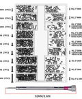M1.2 M1.4 M2 Laptop Screws Small Micro Tiny Fasteners For Electronics Computer Repairs with assorted sizes in a clear organizer.