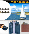 Built Legit Tough 20mm Leather Snap Button Fastener Kit Featuring Four Quick Installation Tools In Classic Bronze And Cool Gunmetal Finishes.
