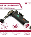 Medium Non Woven Surface Conditioning R Type Quick Change Disc 2 Inch Maroon Pro Grade For Metal Prep And Gasket Removal