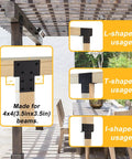 Beefy 4x4 Post Brackets Kit For Wood Posts And Beams Actual 3.5x3.5 Inch Fit Heavy Duty Tie Bracket with 1800 Pound Load Capacity