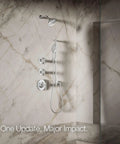 Forte Three-Function Showerhead With Full Coverage, Pulsating Massage, Silk Spray, 1.75 GPM, polished chrome finish