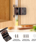 Antique Copper Cabinet Hinges Running Dead Smooth As Butter With Heavy Duty Self Closing Springs And Silent Silicone Dampers 3 8 Inch Inset Mount Kit