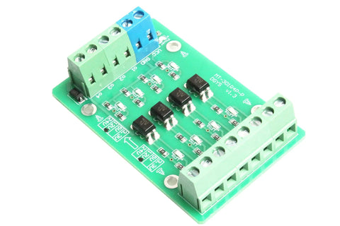 4 Channel Optocoupler Isolator Module With LED Indicator For PLC Signals Level Shifter Converts 3.3V To 24V PNP NPN To NPN