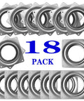 18 Pack Square Lazy Susan Hardware Four Inch Heavy Duty Zinc Steel Swivel Bearings for DIY Turntables.