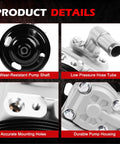 Wear-Resistant Pump Shaft, Low Pressure Hose Tube details of Power Steering Pump Compatible With Ford Edge MKX 2011-2014 3.5L 3.7L V6.
