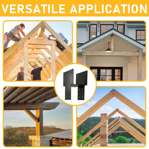 Heavy Duty 6x6 Post Brackets Kit 4 Pack For 5.5x5.5 Actual Wood Posts Beam Support Tie Bracket For Gazebo Pergola Deck Porch Steel Gap Free Rock Solid Connections