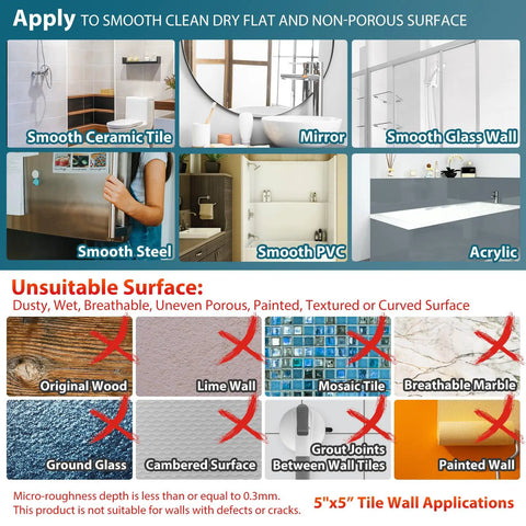 Rock Solid Shower Grab Bars With Grippy Suction Handles No Drill Bathroom Safety Rails Hold Up To 330 Lbs Upgraded Senior Assist Silver Two Pack Easy Install surface application guide.