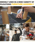 Badass Heavy Duty M4 X 25mm Phillips Pan Head Self Tapping Screws Zinc Plated Carbon Steel in furniture assembly applications.