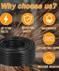 Heavy Duty 150 Ft 12 Awg 4 Conductor 300V Sjoow Portable Copper Wire Oil And Water Resistant Extension Cable coils with features highlighted