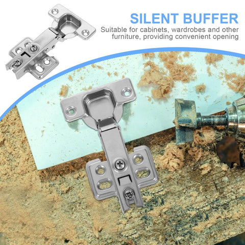 Soft Closing Frameless Cabinet Hinges Two Pack For Replacement Doors With Hydraulic Slow Close Hidden Damping Clean Modern Look Cold Rolled Steel Construction For Kitchen And Wardrobe Installations VillCase