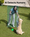 AI detects human in yard monitored by Solar Powered Outdoor Security Cam With 2K Resolution No Subscriptions Built In 8GB Storage