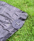 50 Pack 6 Inch Vapor Barrier Stakes With Landscape Staples And Gasket Caps Heavy Duty 11 Gauge Galvanized Steel Ground Staples For Moisture Barriers Weed Block Landscaping Lawn Fence Pins securing black fabric on grass