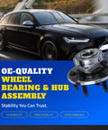 Front Wheel Bearing And Hub Assembly For Dodge Ram 1500 2500 3500 Heavy Duty Truck Rig displayed with a car on the road.