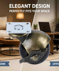 Heavy Duty Swivel Furniture Casters With Brake Set Of 4 Tough 2 Inch Ball Wheels Knockout Antique Brass Plate mounted on furniture.
