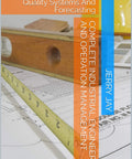 Digital ebook cover: Complete Industrial Engineering And Operation Management; tape measure over blueprint