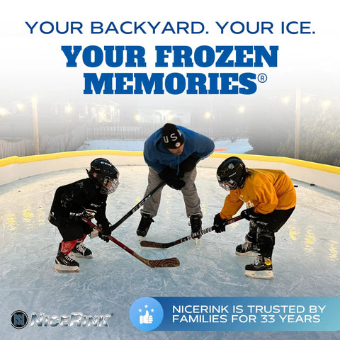 Backyard Ice Rink Kit For DIY Setup 20x40 Rink In A Box With Premium Liner All In One Package For Home Hockey And Ice Skating Easy Assembly And Family Friendly Winter Fun