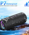 Portable Bluetooth Speaker With Bluetooth 5.4, 20W HD Loud Stereo Sound, TWS Pairing, 20 Hour Playtime, RGB Lights, IP7 Waterproof