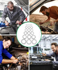 Internal Tooth Lock Washers Assortment Kit With Star Shape 300 Pcs Stainless Steel for automotive use by mechanics