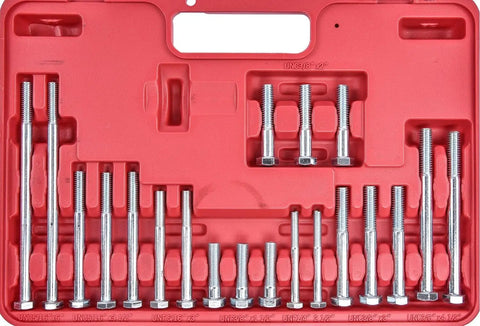 Universal Beefy Harmonic Damper Balancer Puller And Installer Tool Set With 30 Bolts in red case