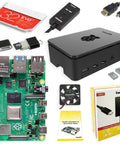 Raspberry Pi 4 Starter Pack Rolling In Solid 4 Gigabyte Ram Beast Mode Quad Core Chip Paired With A Sneaky Loaded 32 Gb Memory Stick Fully Decked Out With Sleek Casing Snappy Cooling And Necessary Juice For Smooth DIY Hacks And Custom Rigs, including cooling fan, power supply, and quick-start guide.