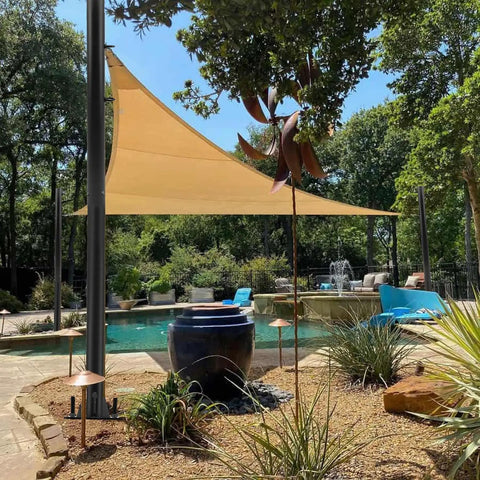 Two Nine Point Five Foot Outdoor Shade Sail Pole Kit With Concrete Brackets Beefy Heavy Duty Metal Posts 2025 Upgraded Anti Bend Frame Tool Free Detachable Assembly Perfect For Patio Garden Deck Backyard And Play Areas