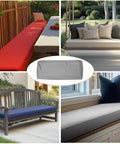 Custom Size Bench Cushion Cover Replaceable Cushion Cover With 80 Plus Colors For Indoor Outdoor Patio Use fits various benches