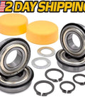 Heavy Duty Wheel Bearing Rebuild Kit For John Deere Tractors With Four Precision Bearings High Temp Synthetic Grease And Full Hardware Set including bearings, washers, clip rings, and grease.