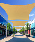 Rectangle Shade Sail 14x16 Outdoor Canopy for Backyard Patio Pergola Garden Deck Breathable UV Blocking Sun Shade installed pathway
