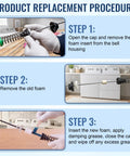 Heavy Duty Pro Grade Washing Machine Damping Grease Kit With 10 Foam Inserts For Suspension Rods Reduces Vibration Instructions
