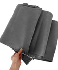 Kickass Multi Layer Closet Hanging Storage Bag And Solid Non Woven Wardrobe Organizer With Heavy Duty Reinforced Seams for ties and scarves in grey.