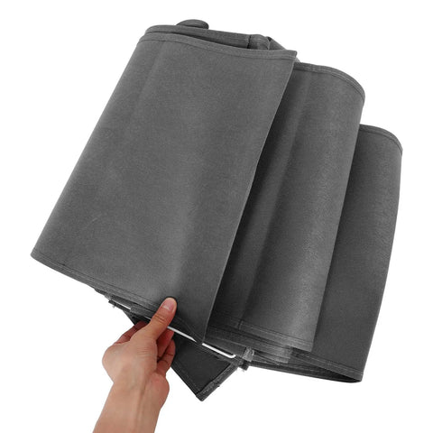 Kickass Multi Layer Closet Hanging Storage Bag And Solid Non Woven Wardrobe Organizer With Heavy Duty Reinforced Seams for ties and scarves in grey.