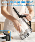 Clear Glass Electric Kettle 2L Fast Boil With Auto Shut Off Boil Dry Protection BPA Free Stainless Steel Lid And Base