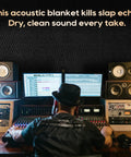 Heavy Duty Sound Dampening Acoustic Blankets 2 Pack 96 X 80 Inches 850 Gsm Solid Build used in studio for echo control.