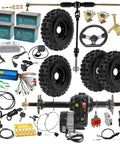 Beefed Up Complete 30 Inch Rear Axle And 48V 1000W Electric Differential Motor With 6 Inch Tires Front Steering Battery For Go Kart