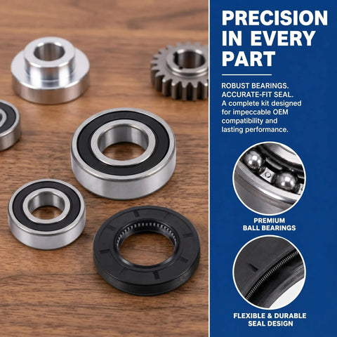 Top Tier Washer Bearing And Seal Replacement Kit that includes various robust bearings and seals for easy installation.