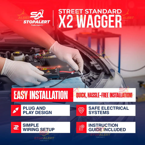 Wig Wagger Electronic Alternating Flasher Strobe Lights Relay Controller For Car Truck And Motorcycle Heavy Duty 72W Load Be Seen On The Road With Powerful Emergency Warning Alerts, installed in car engine bay