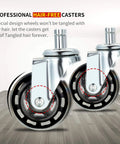 Badass No Sweat Hair Free Caster Wheels For Salon Cart beauty table trays set of four, showcase smooth, tangle-free rollers.