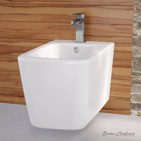 Concorde Bidet Faucet Chrome Finish Solid Brass Construction 1.2 GPM Flow Rate Single Handle Control installed on bidet