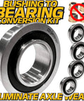 Heavy Duty Front Wheel Bushing To Bearing Conversion Kit For John Deere La Series featuring a sealed bearing and four additional bearings.