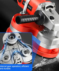 Heavy Duty 2800W Corded Angle Grinder With Six Speed Settings And Detachable Head for precise gear operation and durable performance.