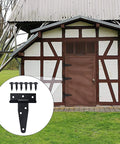6 Pack 3 Inch T Strap Hinges Heavy Duty Black Outdoor Tee Hinges for barn doors